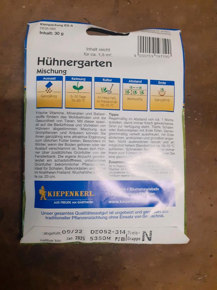 Hühnerwiese Saatgut 3Tüten in Wildeshausen