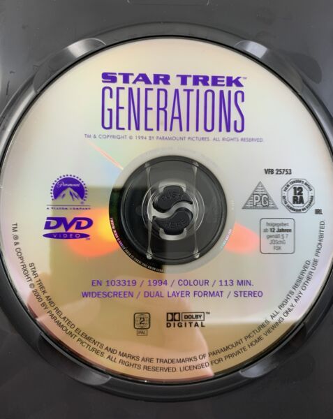 Star Trek Treffen der Generationen Generations Widescreen Dvd in Gangelt