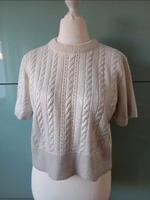 kurzes creme Stricktop Pulli mit metallic Effekt Köln - Rondorf Vorschau