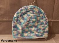 Baby Winter Mütze Beanie Handarbeit Blau Weiss 2-6 Monat - M03 Hessen - Borken Vorschau