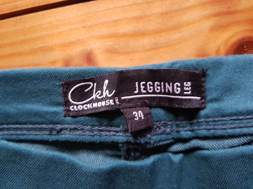 Ckh Jeggings Gr. XS 34 Petrol, neuwertig in Stadtallendorf