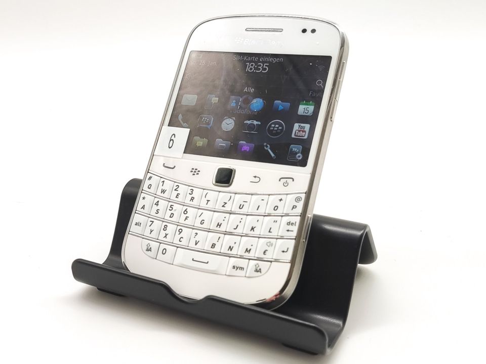 6x Blackberry Bold 9900 mit Tasche Schwarz Weiß in Vohenstrauß