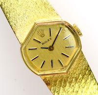 Rolex Damenuhr Hexagon Handaufzug Kaliber 1400 18K Gold rar Nordrhein-Westfalen - Erkrath Vorschau