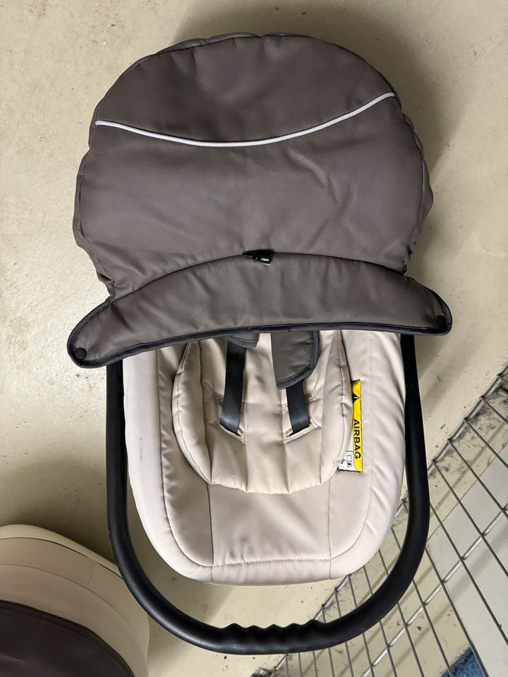 Kinderwagen Set Babyschale Auto Buggy Wanne beige in Dresden