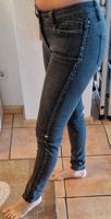 Skinny Stretch Jeans grau glitzer Pailletten S Bayern - Erlenbach am Main  Vorschau