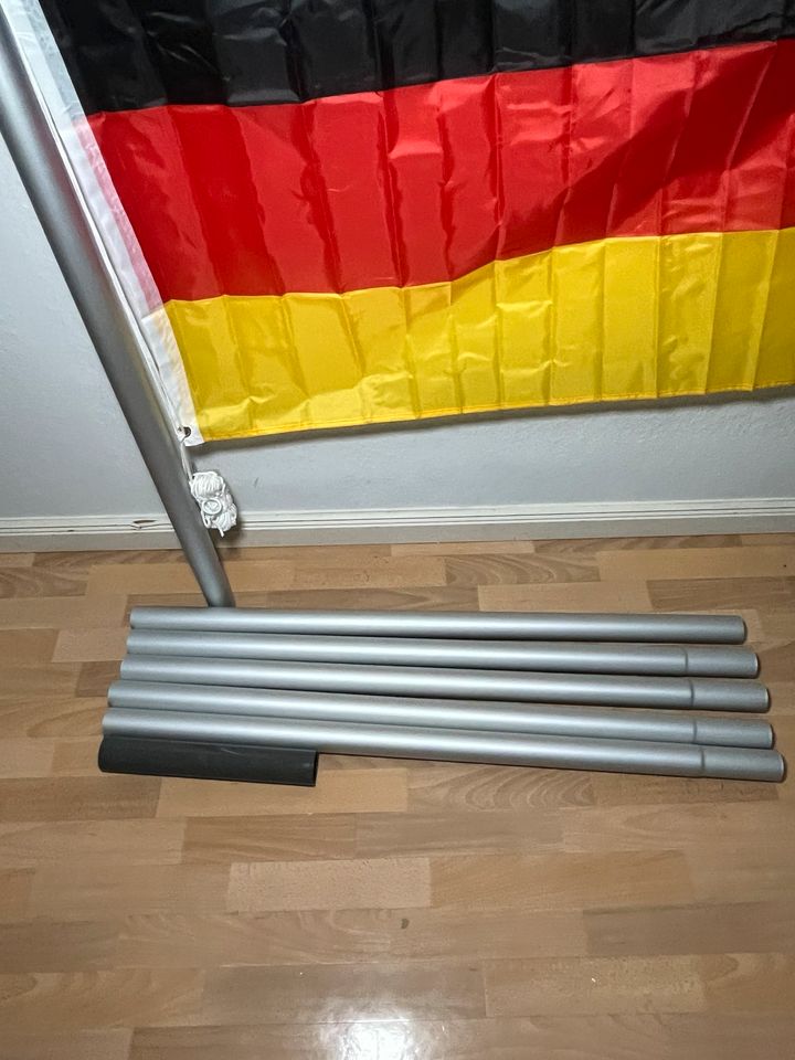 NEU 6,5m Alu Fahnenmast Flaggenmast Flagge Fahne Deutschland in Soltau