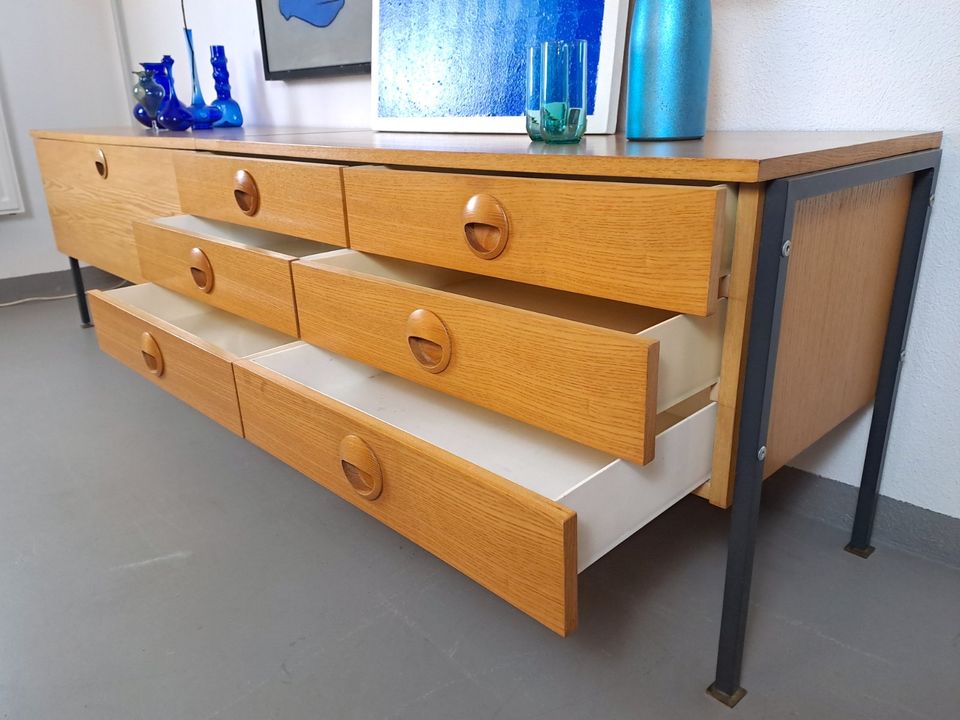 Sideboard 215cm Hellerau Nebelung 430 Esche 60er J. Vintage in Dresden