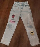 Coole einzigartige Jeans Gr.36 MOM Bershka hellblau Used-Optik Bayern - Friedberg Vorschau