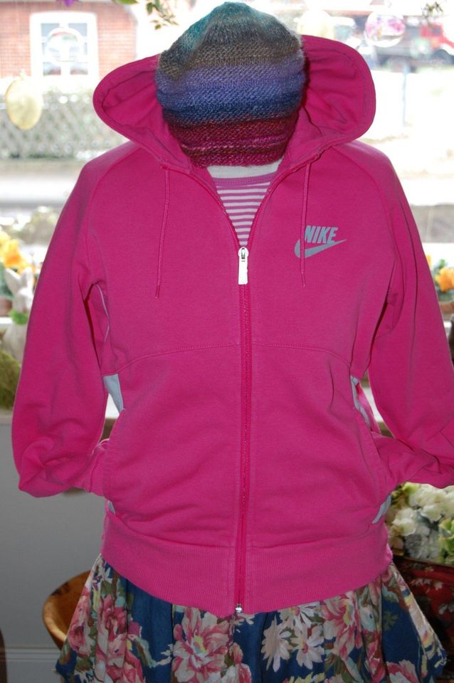 Nike Kapuzen Sweat Jacke rosa /pink kleine L in Brackel