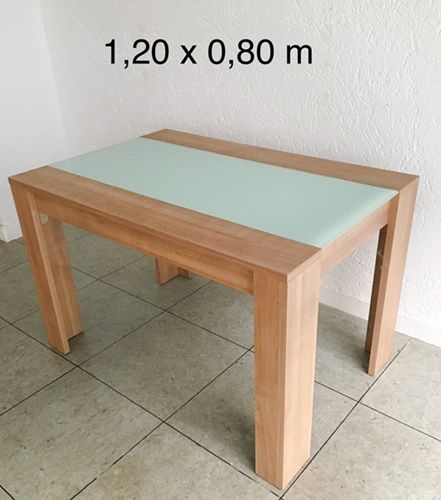 Esstisch aus Holz mit Glasplatte 80x120 in Essen Freisenbruch