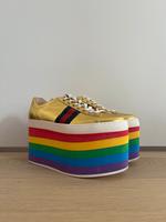 Gucci Women's Peggy Metallic Leather Rainbow Platform Sneakers Hamburg Barmbek - Hamburg Barmbek-Süd  Vorschau