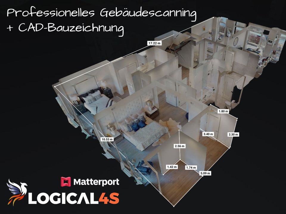 Professionelles Gebäudescanning und CAD-Zeichnungserstellung in Jena