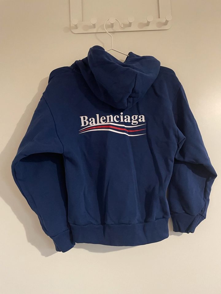 Balenciaga Hoodie Blau Top Zustand