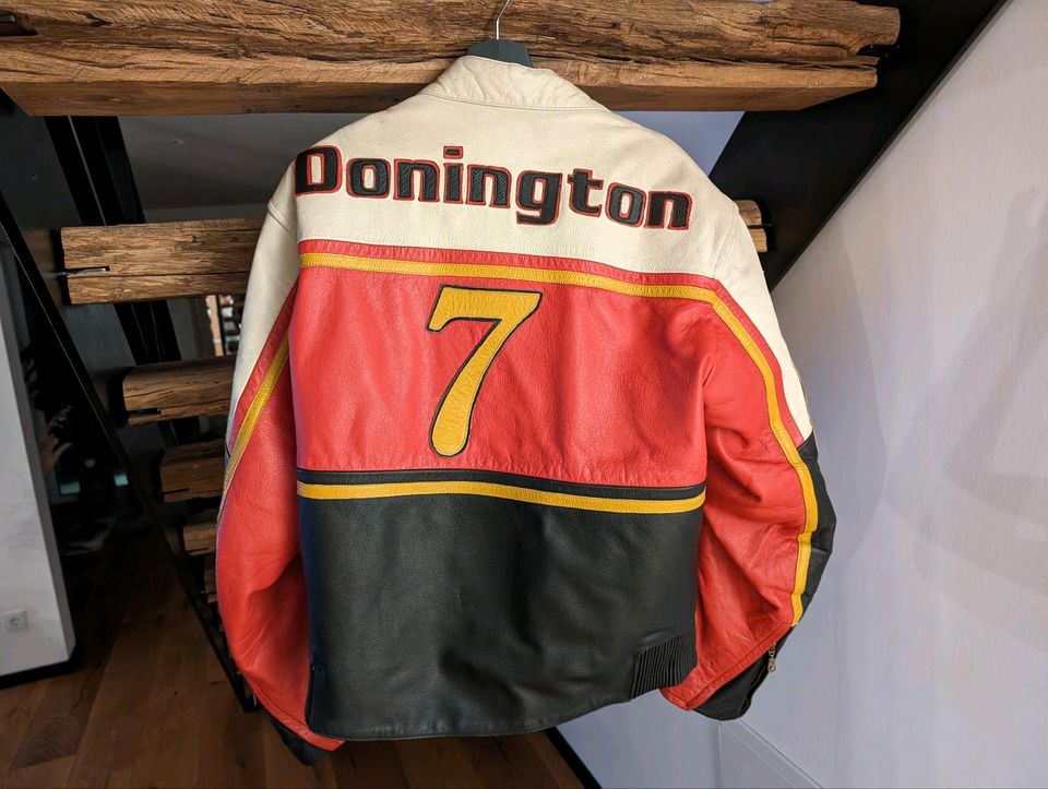 90's Biker Leather Jacket/ Motorrad Lederjacke in Floh-Seligenthal