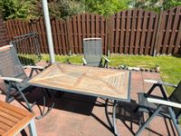 Gartengarnitur Tisch und 6 Klapp-Stühle aus Eukalyptus-Holz/Alu Niedersachsen - Laatzen Vorschau
