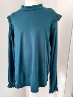 H&m longsleeve Shirt Rüschen Volants langarm petrol 158 164 blau Frankfurt am Main - Seckbach Vorschau