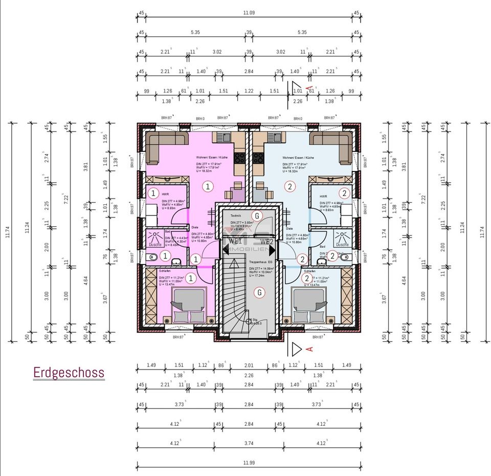 Reserviert: Neubau-Erdgeschosswohnung in Neermoor / WE02 in Moormerland