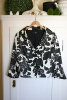 ♛ JAKE*s Blazer floral leicht edel weiter Kragen sahne/black *40 Hessen - Pfungstadt Vorschau