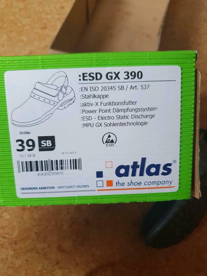 Atlas Sicherheitsschuhe ESD GX 390, Gr. 39, Damen in Plüderhausen