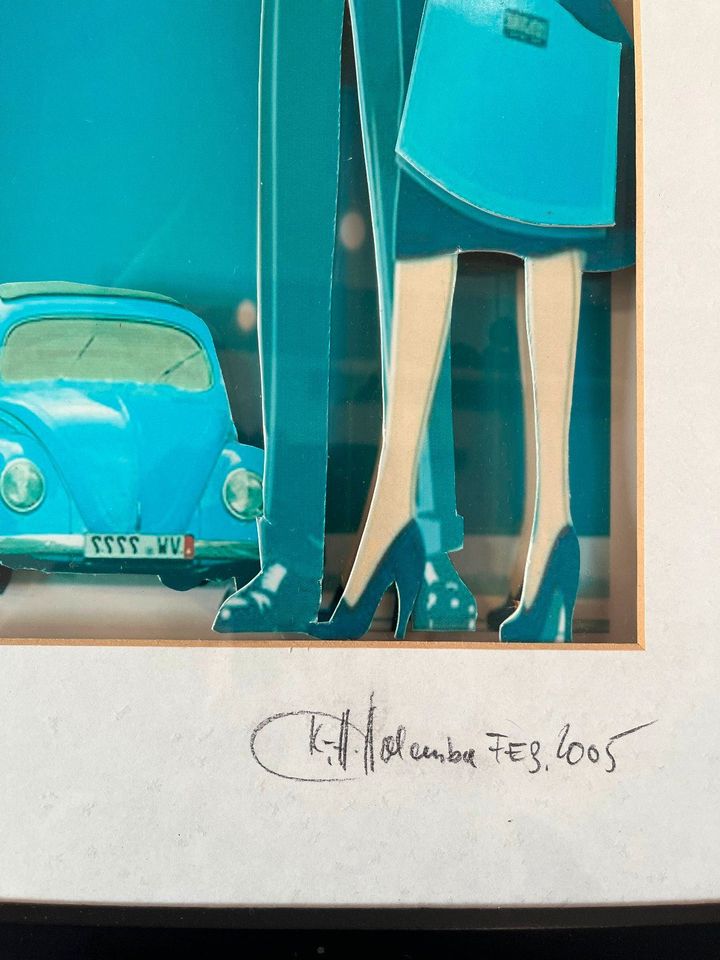 Bild ▹ Kunstwerk ▹ Wirtschaftswunder ▹ VW Käfer ▹ Signiert ▹ 3D in Willich