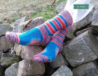 Selbstgestrickte Socken Gr.  39 aus handgefärbter Sockenwolle Bayern - Selb Vorschau