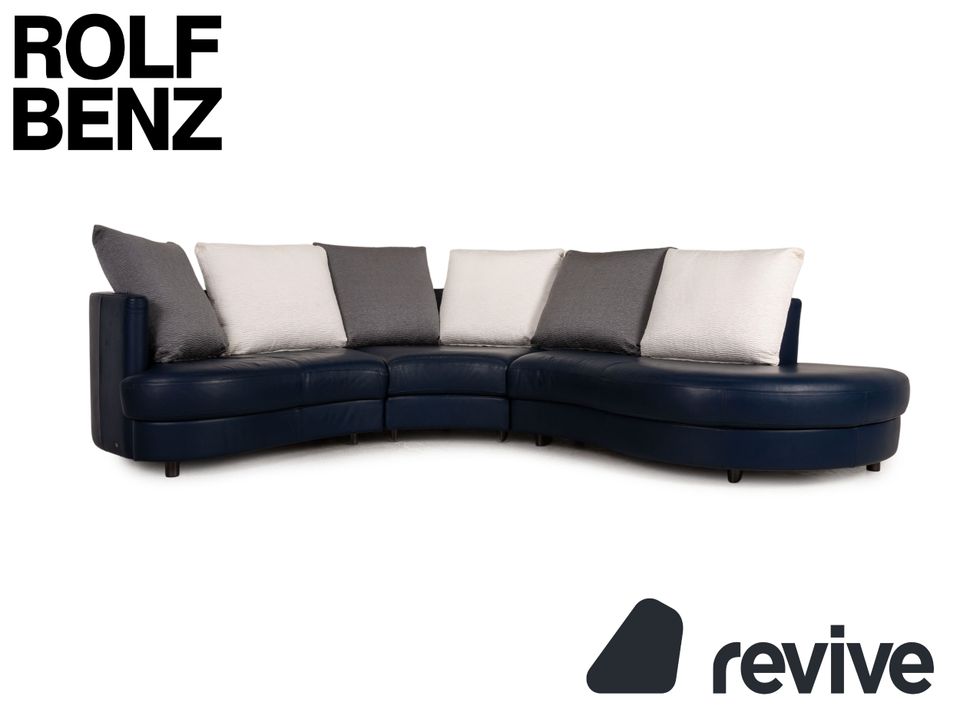 Rolf Benz 4500 Leder Ecksofa Blau Dunkelblau Sofa Couch in Köln