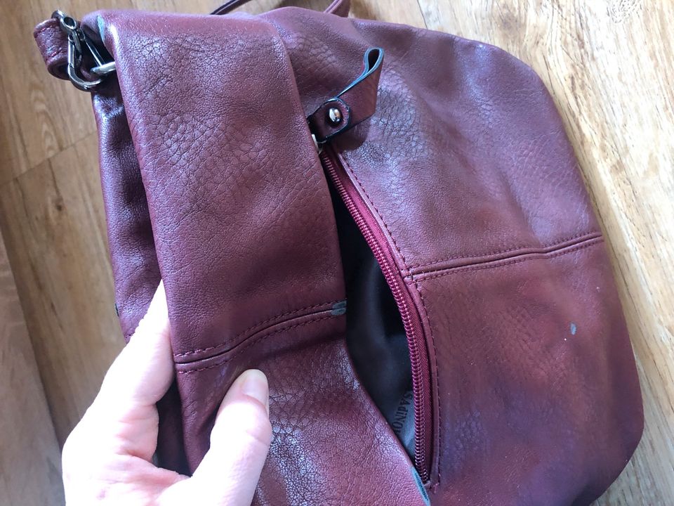 Handtasche, Umhängetasche, weinrot in Lehe