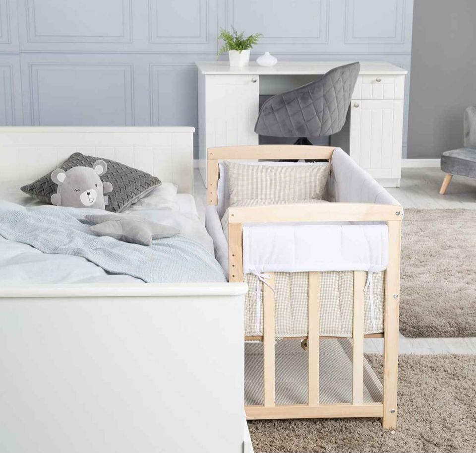 Baby Bett, Beistellbett, Stubenbett 3in1 in Hemsbach