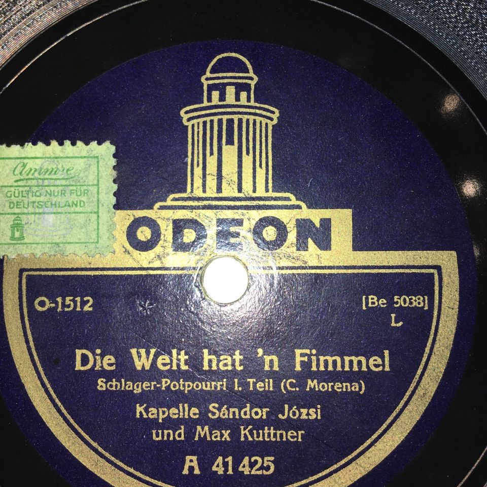 Schellack Plattensammlung  ODEON  (Teil II) 4 weitere Exemplare in Windeck