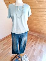 Schickes Shirt in Mint Weiß Bremen - Vegesack Vorschau