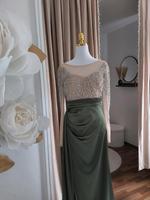 Abendkleid Gr. 38/40 khaki  Silber Baden-Württemberg - Schwetzingen Vorschau
