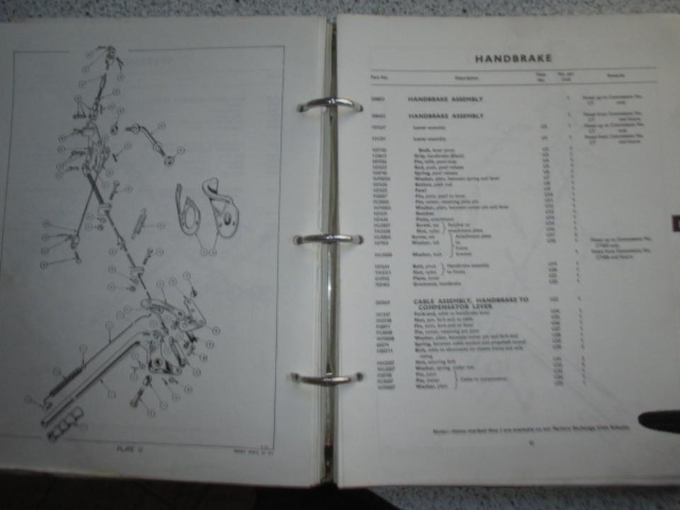 Ersatzteilkatalog Ersatzteilliste Triumph TR 4 , Original Ausgabe in Alsdorf