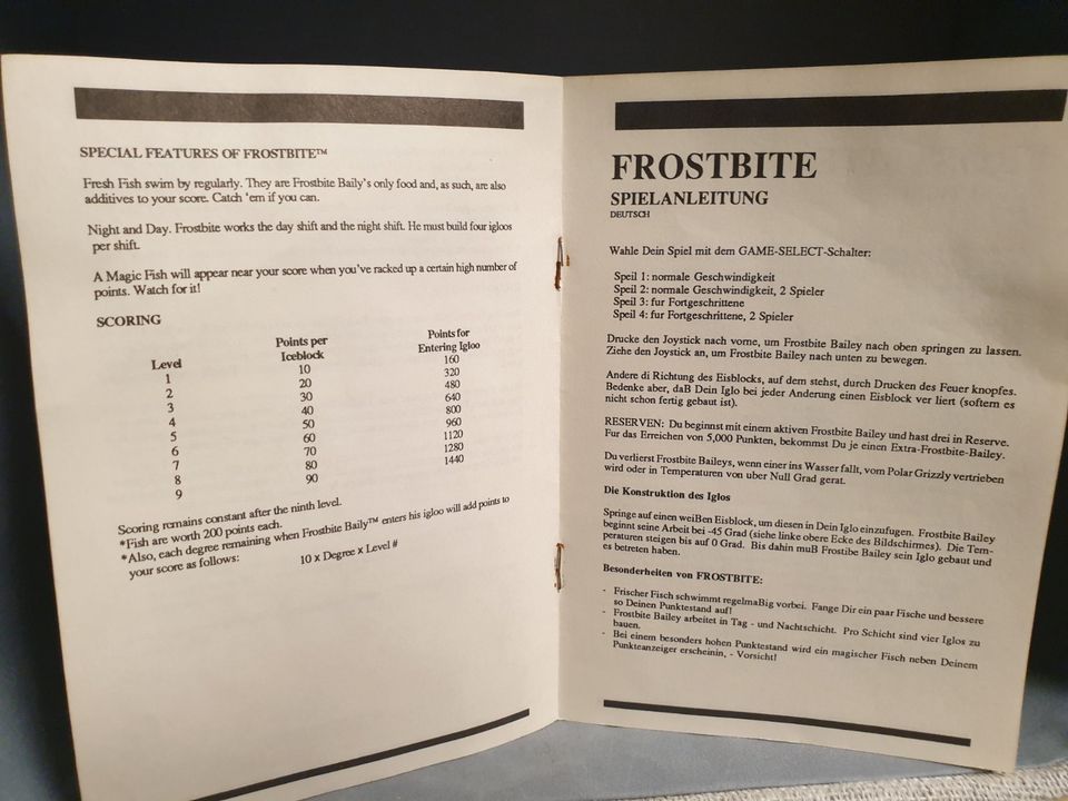 ATARI 2600 -- FROSTBITE -- Spielanleitung in Lehrte