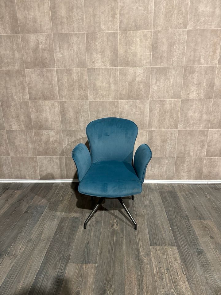 Stuhl Design Sessel Neu Blau nicht Leder Stoff UVP 450€ in Dortmund