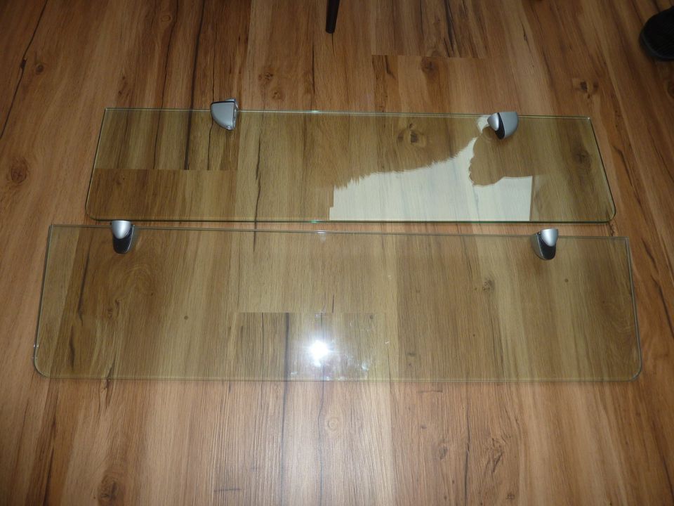 2 Glasregale Wandregale inkl. Halter je 80 x 20 cm TOP in Aachen