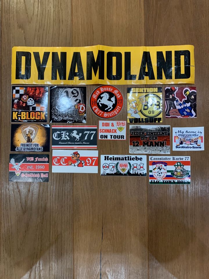 Dynamo Stuttgart Dortmund Ultras Aufkleber 15 Stück in Gelsenkirchen