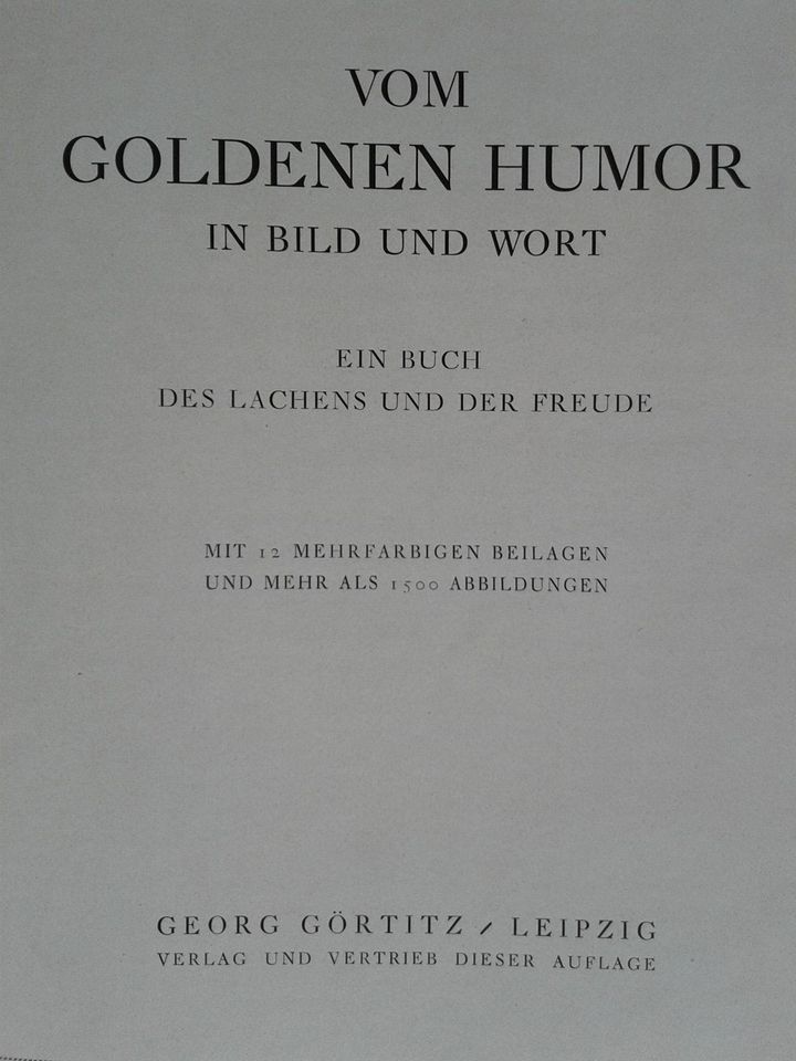 Vom goldenen Humor in Bild und Wort von Hans Ostwald, 1930 in Pirmasens