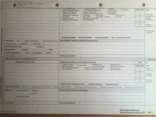 82 Stück DAN Formular Gerontopsychiatrische Informationssammlung in Schriesheim