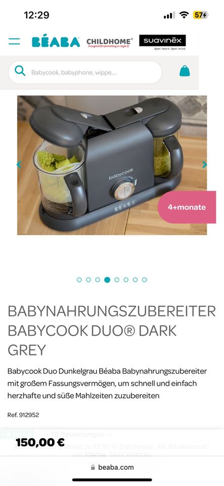 Beaba Babycook duo in grau - neu unverpackt in München