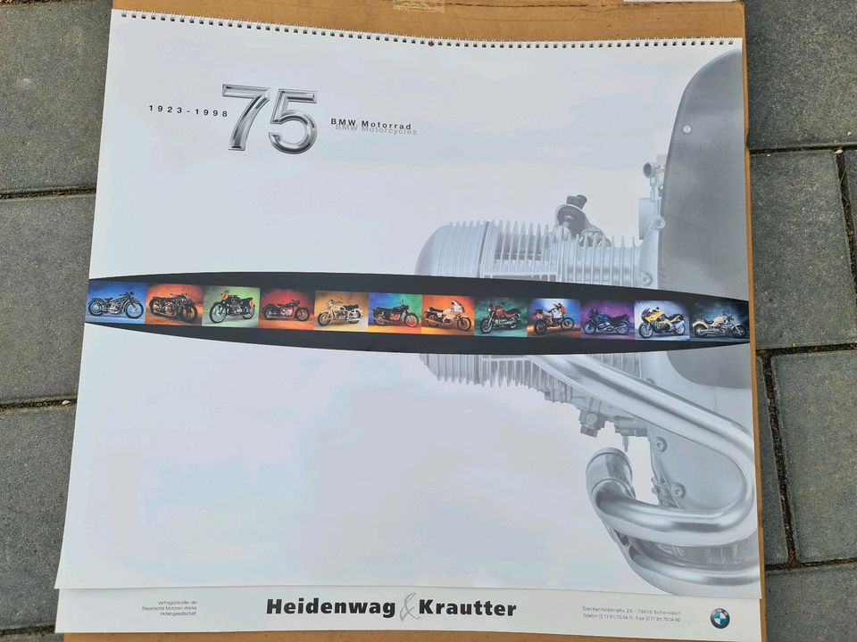 Juniläumskalender 75 Jahre BMW Motorrad in Schorndorf