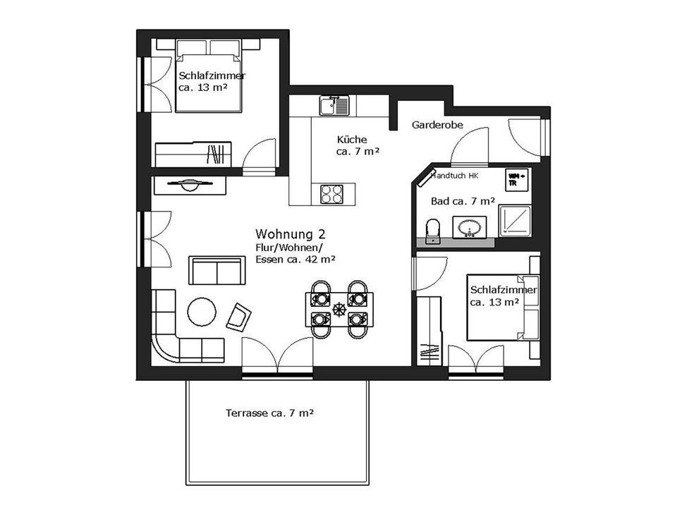 Barrierefreie, nachhaltige 3-Zimmer-Wohnung mit großem Gartenanteil und hochwertiger Einbauküche in Maintal