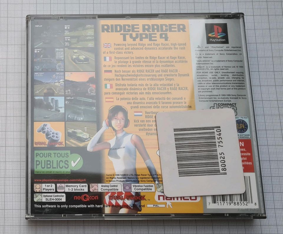 Ridge Racer type 4 PS1 Playstation 1 Spiel TOP in Neuenstadt
