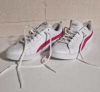 Puma Sneakers weiß mit pink Gr 38 fast neu Niedersachsen - Vechelde Vorschau