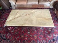 Vintage - Design Onyx Couchtisch mit Chromsockel aus den 1980ern Bayern - Moosburg a.d. Isar Vorschau