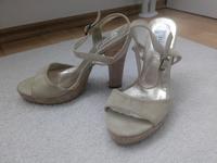 High Heel Sandalen beige Damen Größe 37 Pumps Champa braun Bayern - Baiersdorf Vorschau