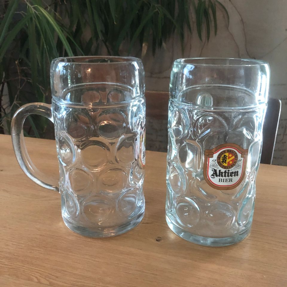 Aktien Bier - Bierkrug Maßkrug in Böhmfeld