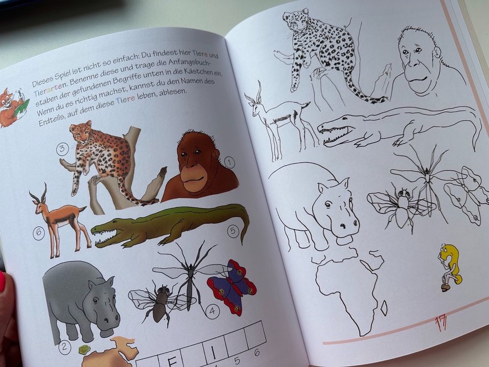 Lernmalbuch Abenteuer Safari Erlebnisse im Tierpark unbenutzt in Hamburg