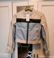 Stradivarius biker Jacke Leder blau weiß neu S Eimsbüttel - Hamburg Niendorf Vorschau