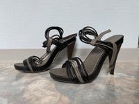 High heels Sandalen Sandaletten schwarz grau gr. 37 Hessen - Neustadt Vorschau