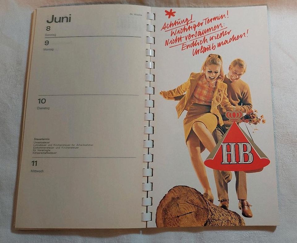 Werbung, B.A.T, Alter Kalender von 1969 in Fürth
